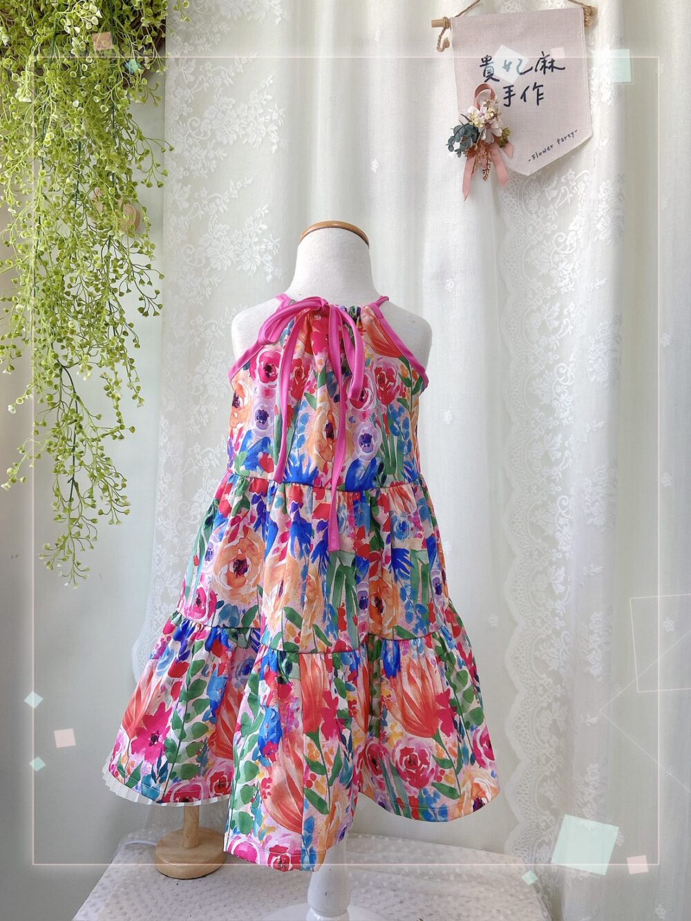 後綁帶細帶洋裝