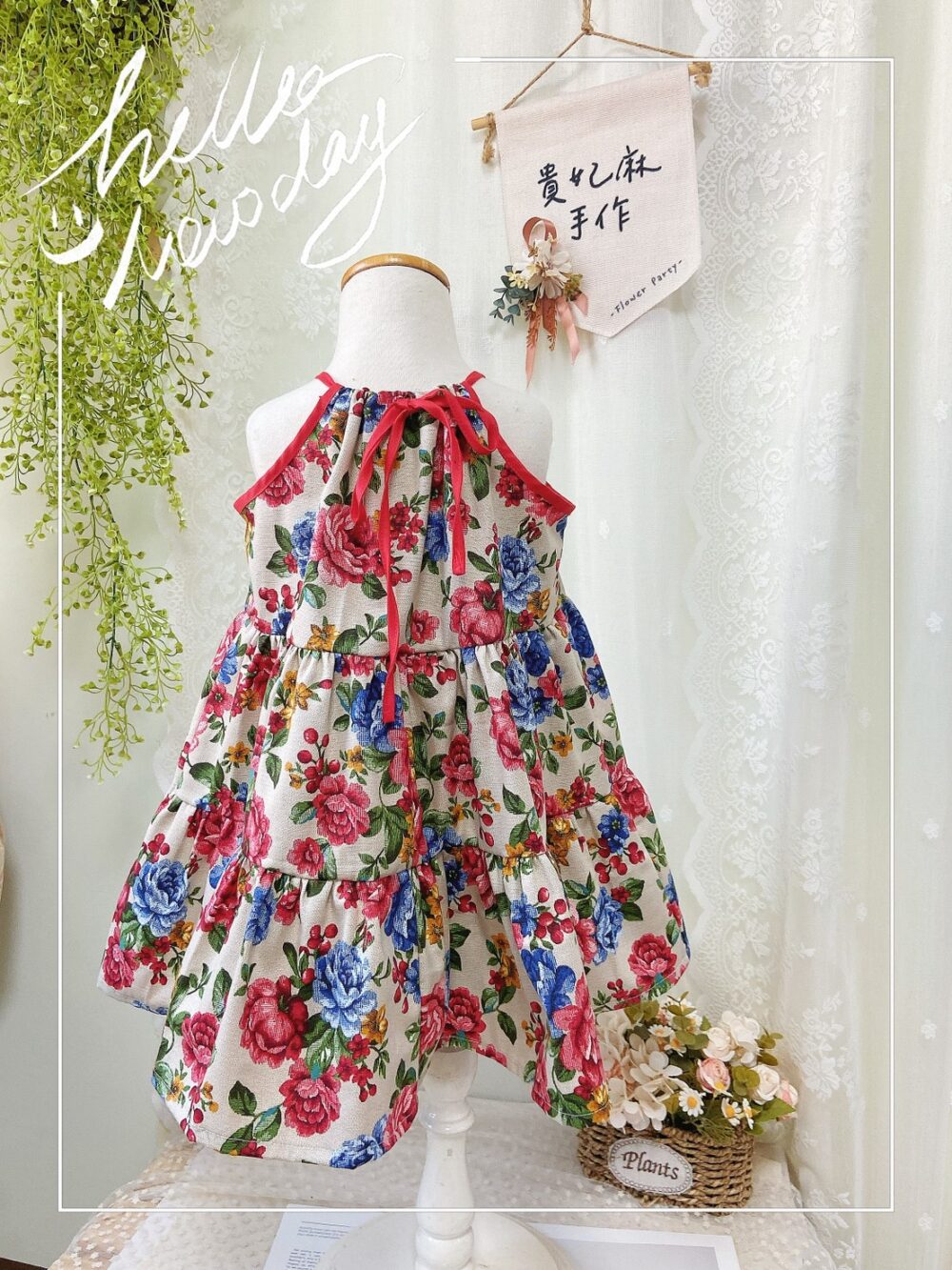 後綁帶細帶洋裝