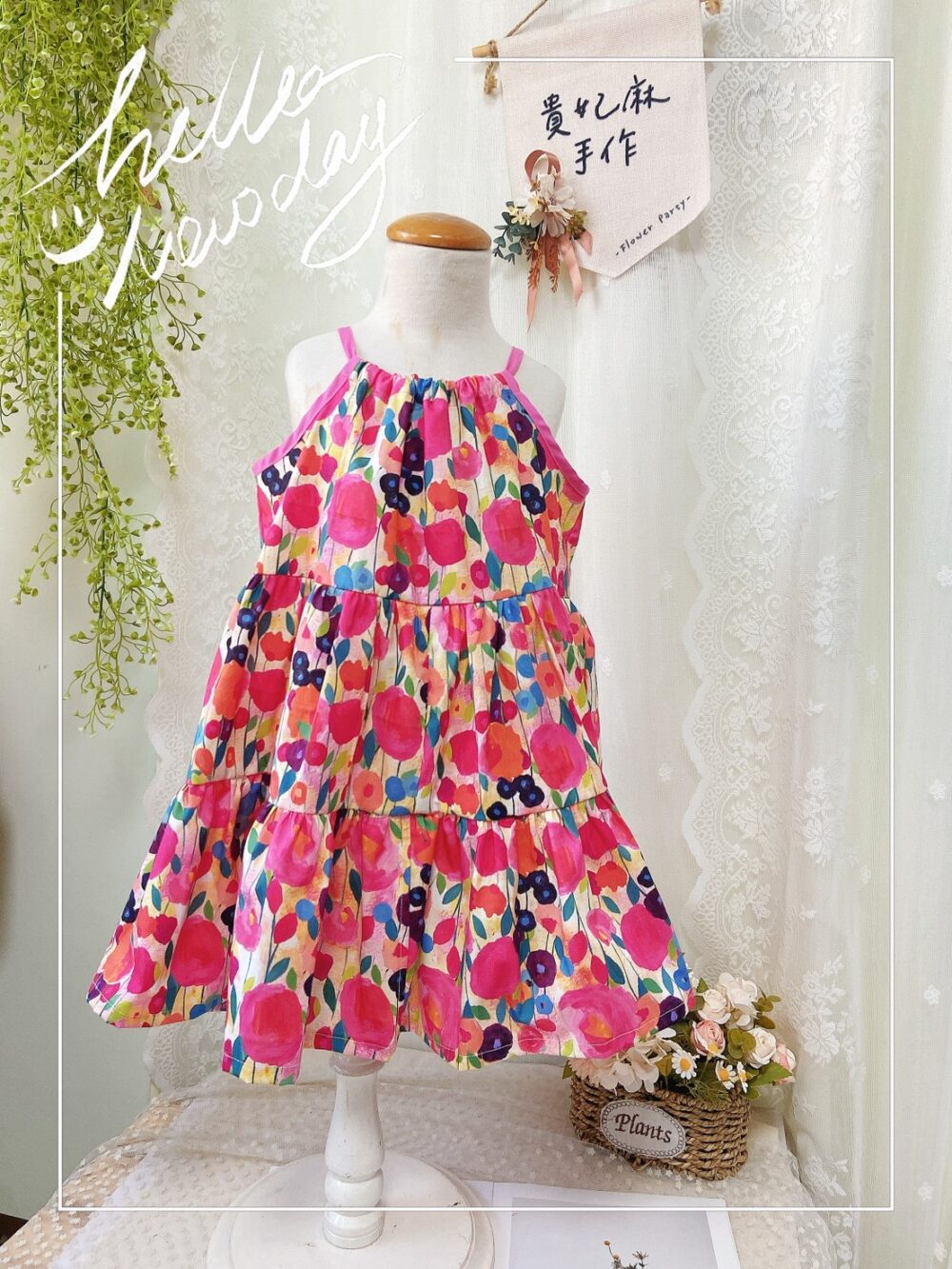 後綁帶細帶洋裝