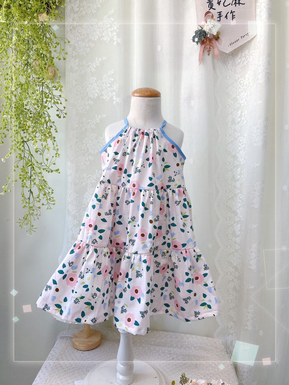 後綁帶細帶洋裝